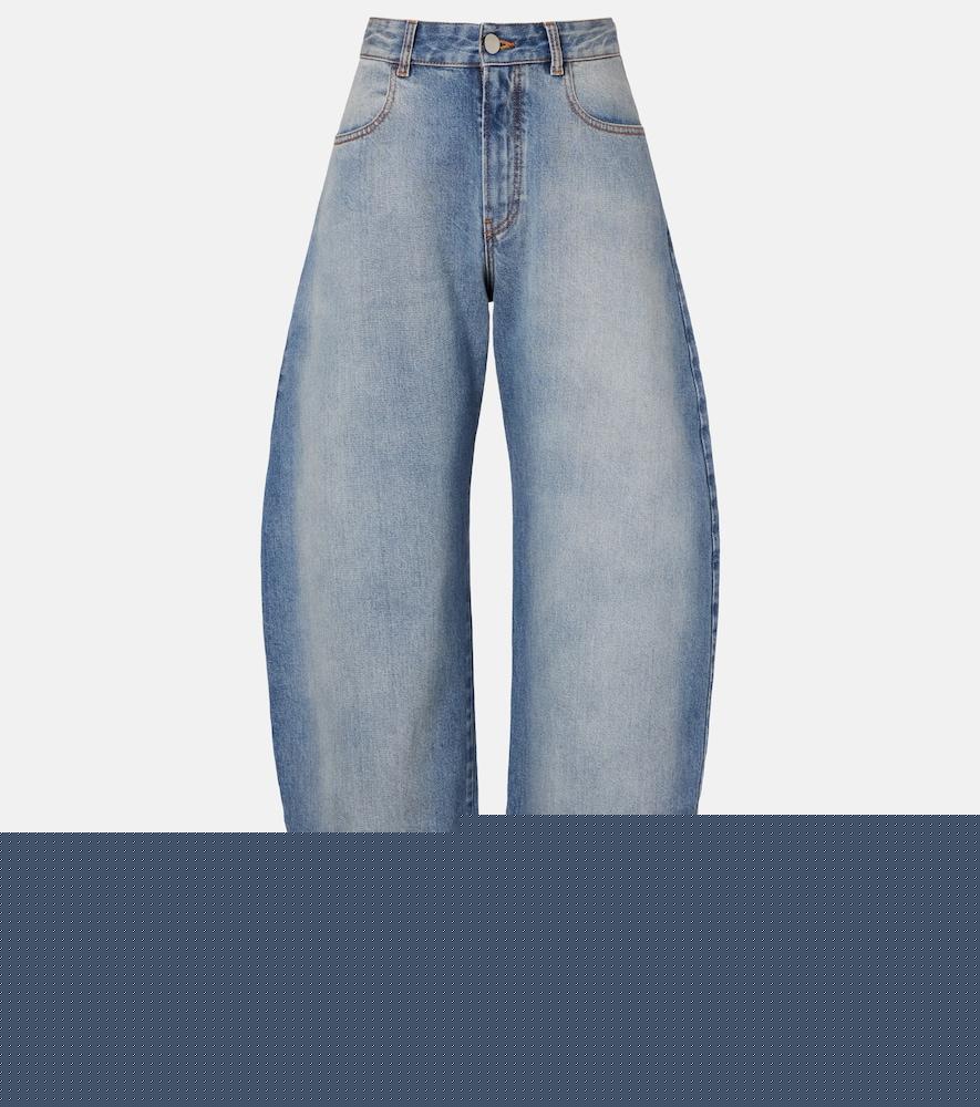 alaïa barrel-leg jeans