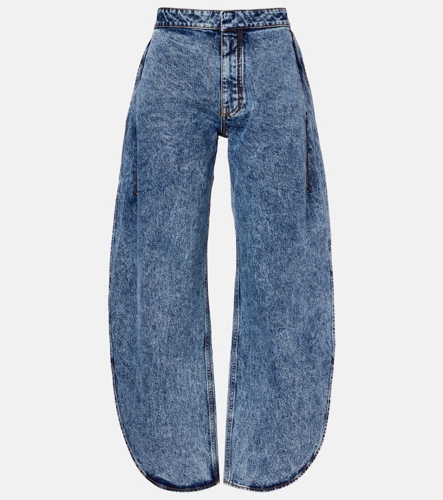 alaïa barrel-leg jeans
