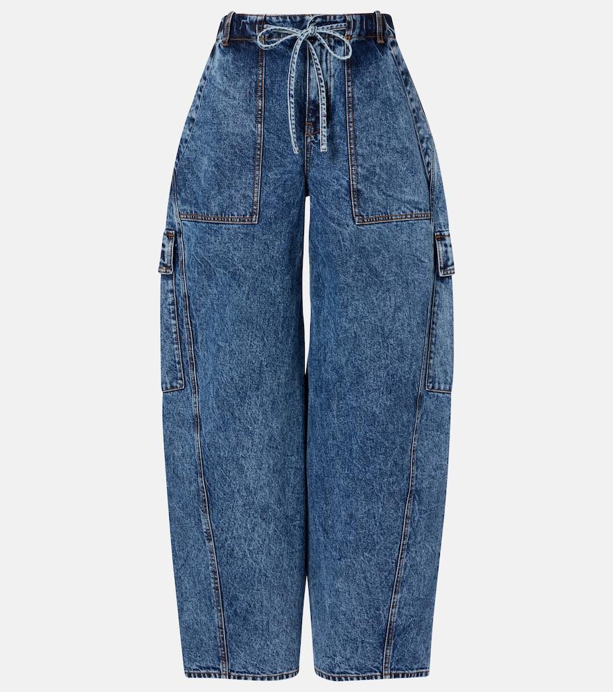alaïa barrel-leg jeans
