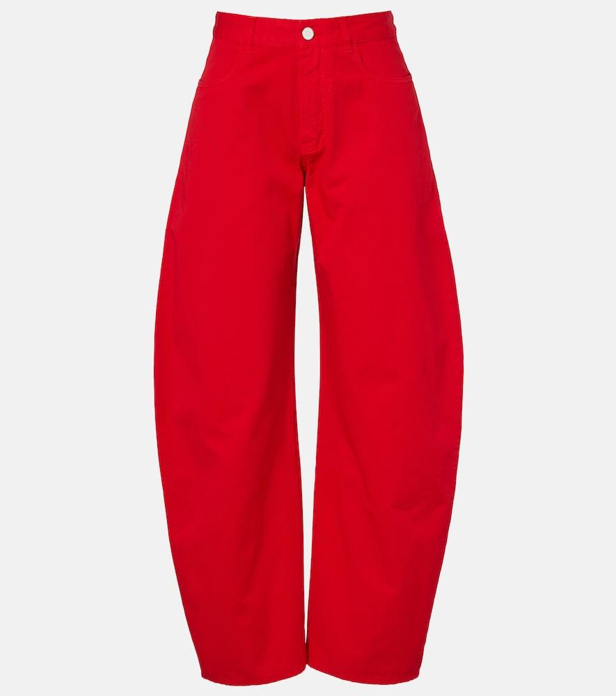 alaïa barrel-leg jeans