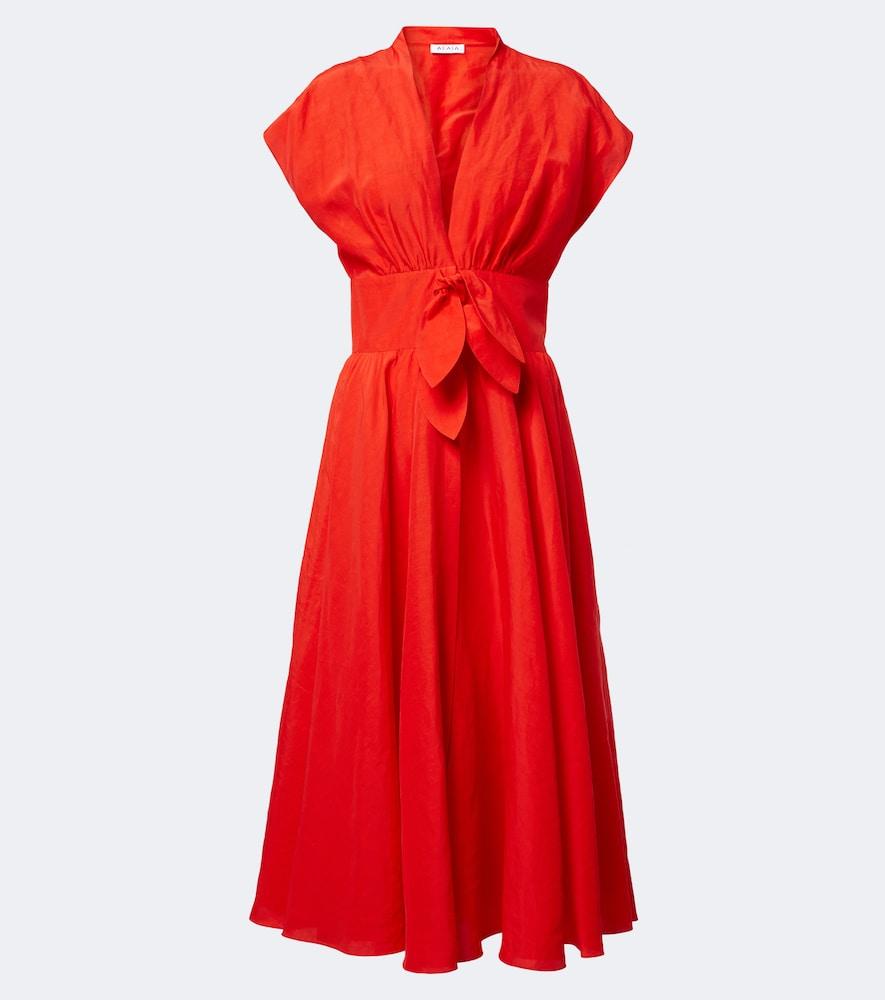 alaïa belted midi dress