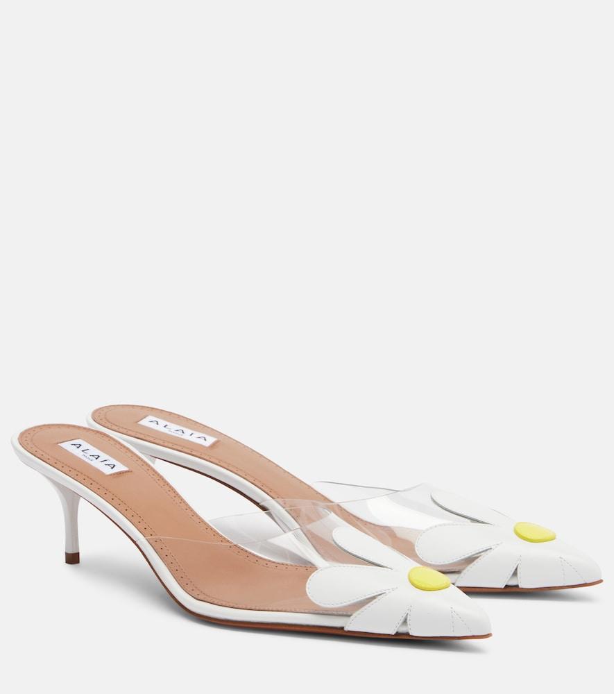 alaïa bloom floral mules