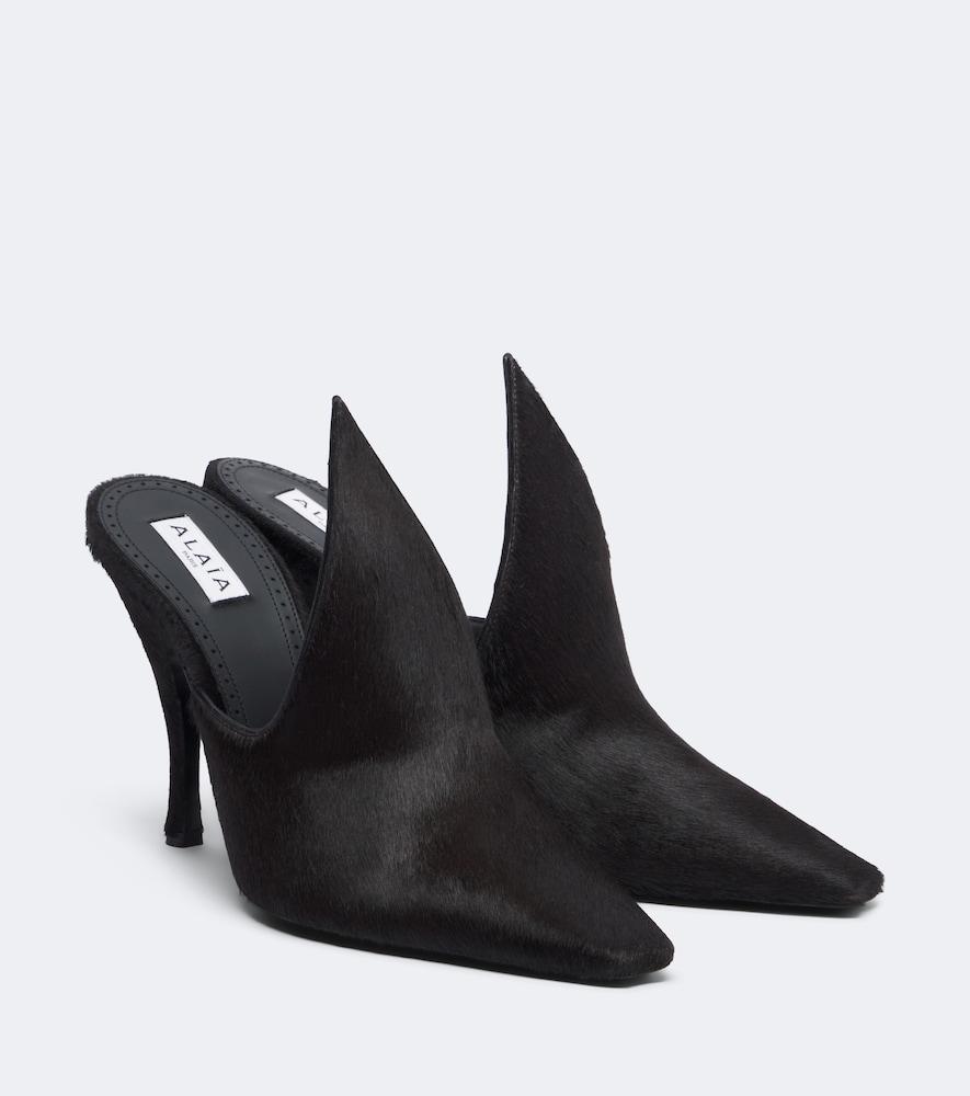 alaïa calf hair mules