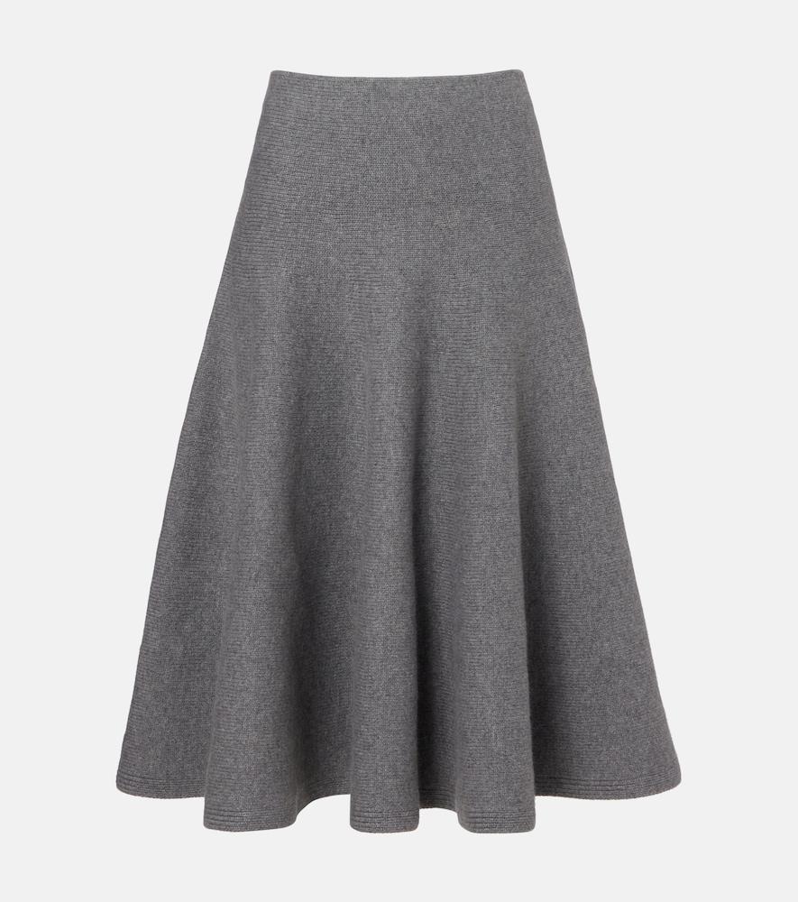 alaïa cashmere-blend midi skirt