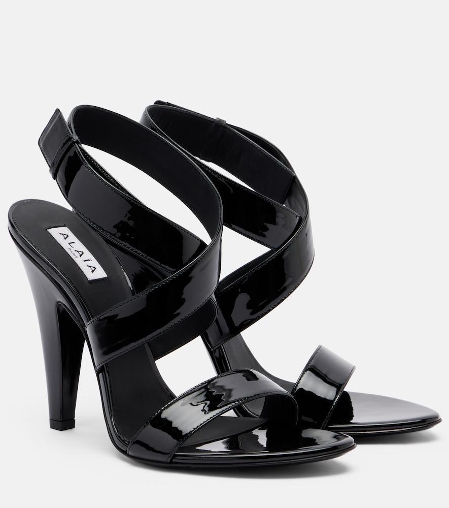 alaïa cone patent leather sandals