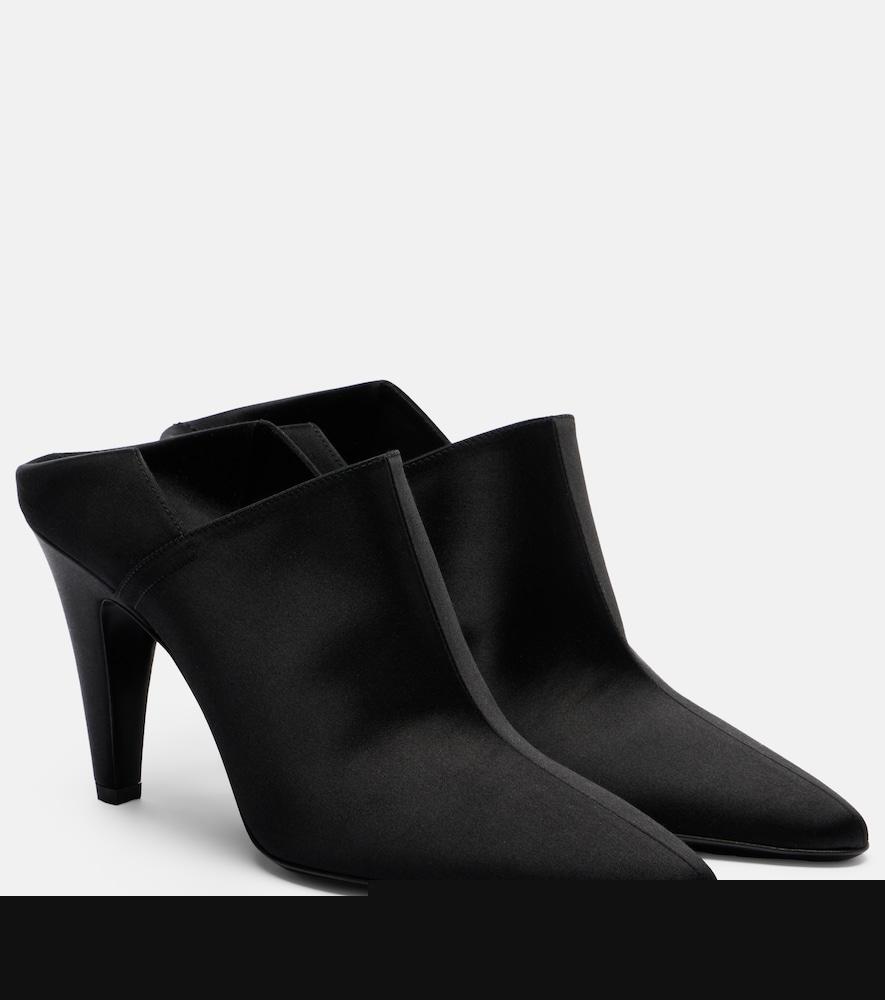 alaïa cone satin mules