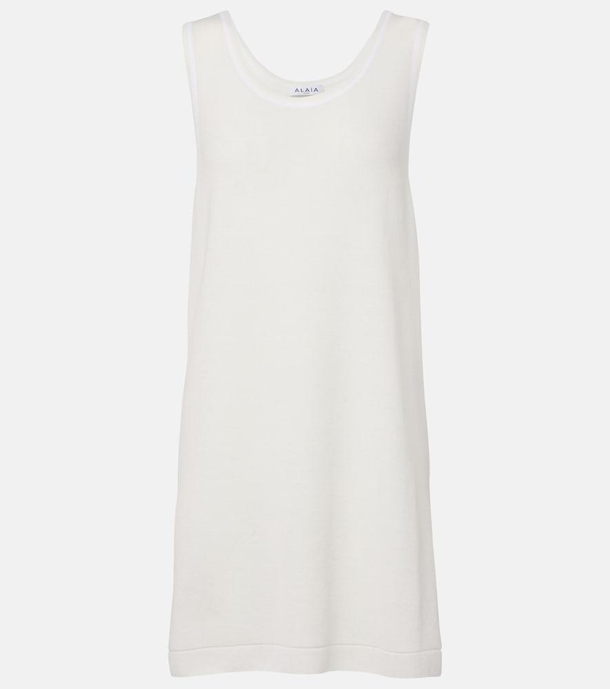 alaïa cotton and wool-blend tunic