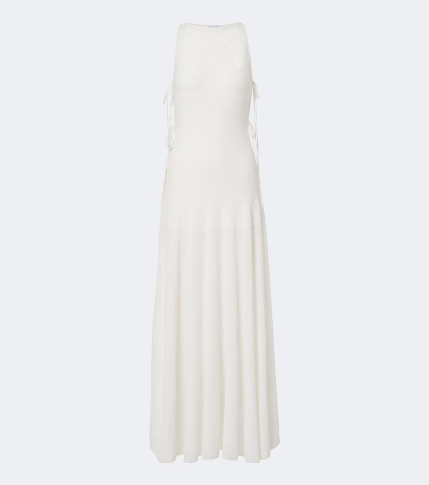 alaïa cotton-blend crêpe maxi dress