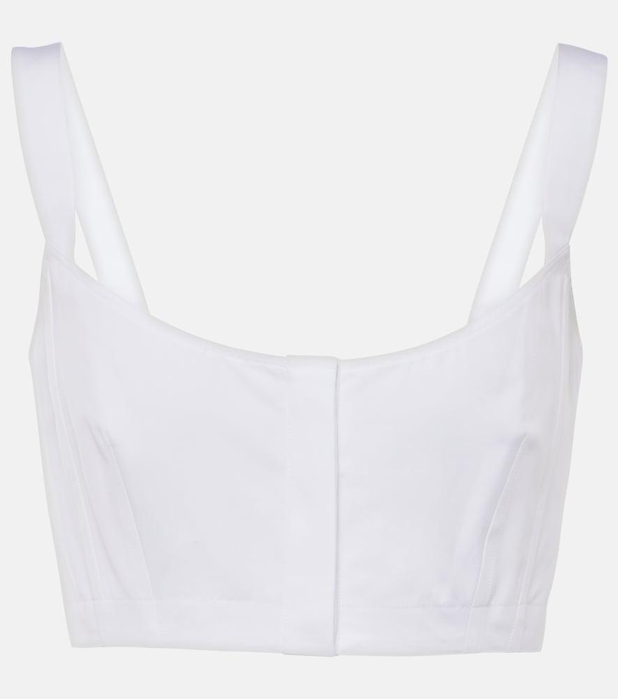 alaïa cotton crop top