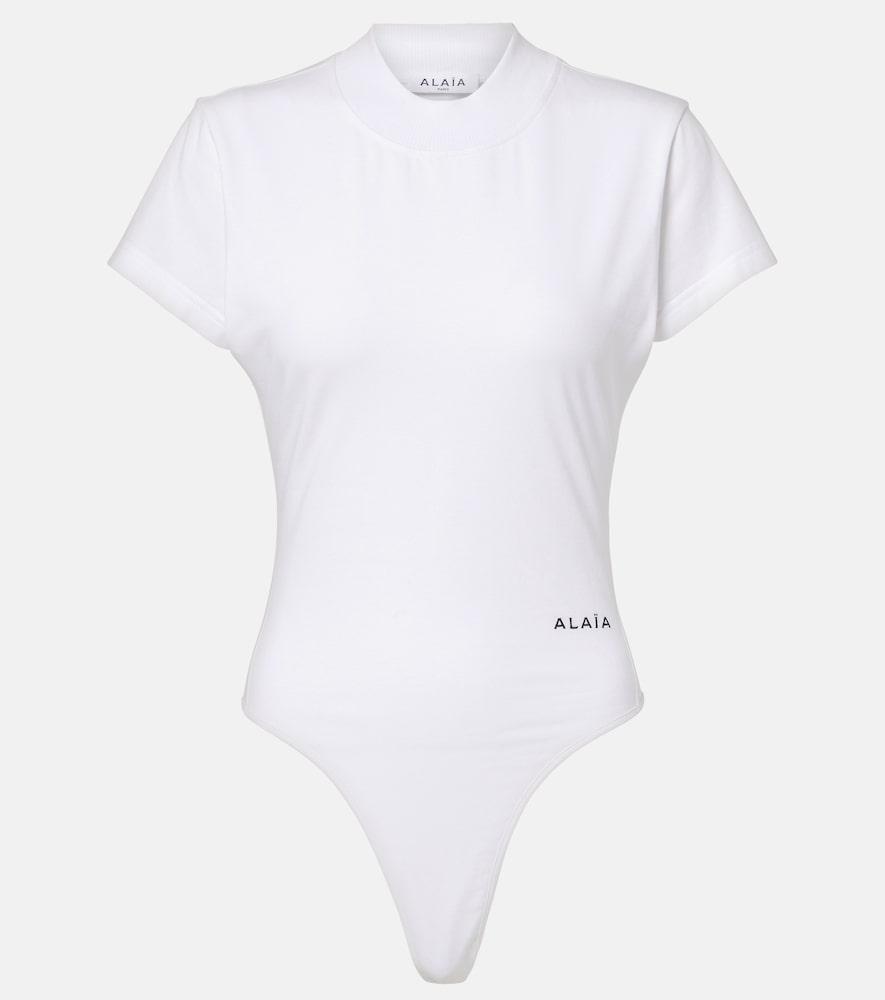 alaïa cotton jersey bodysuit