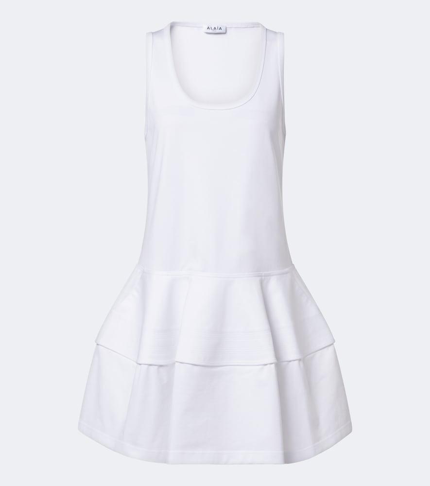 alaïa cotton jersey minidress
