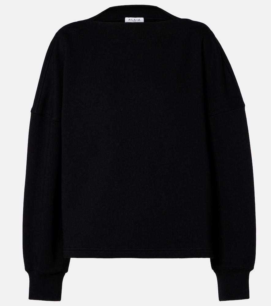 alaïa cotton jersey sweatshirt