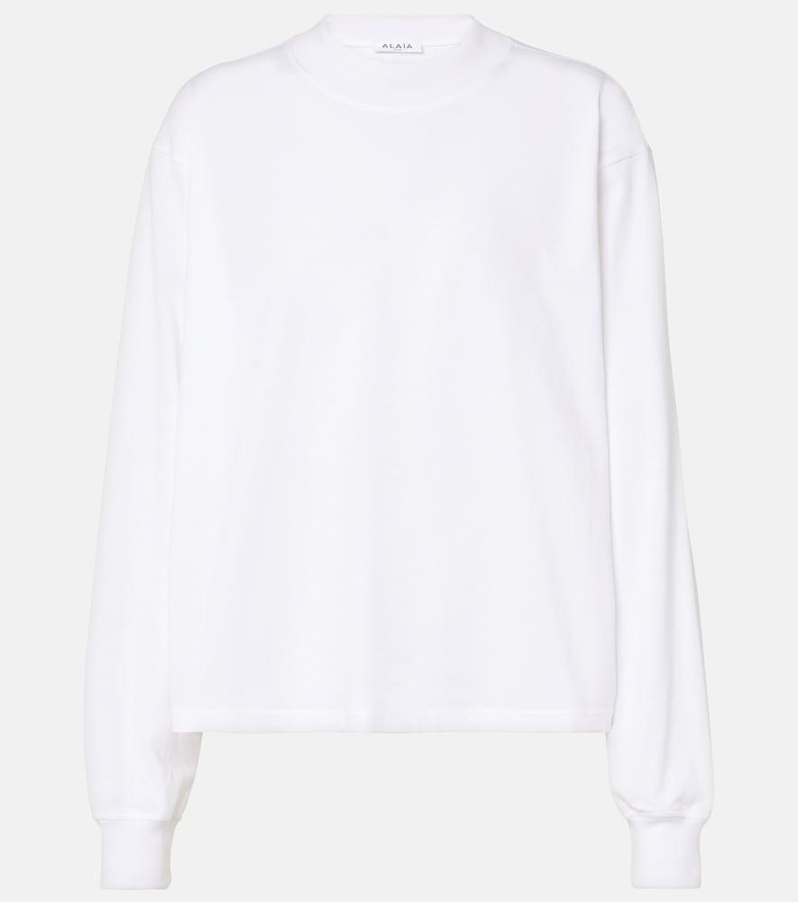 alaïa cotton jersey sweatshirt