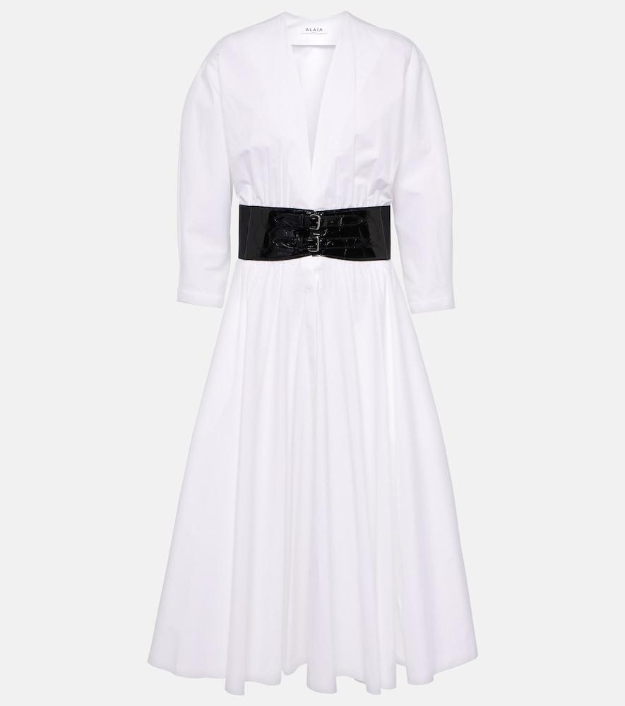 alaïa cotton midi dress