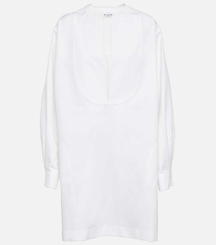 alaïa cotton poplin minidress