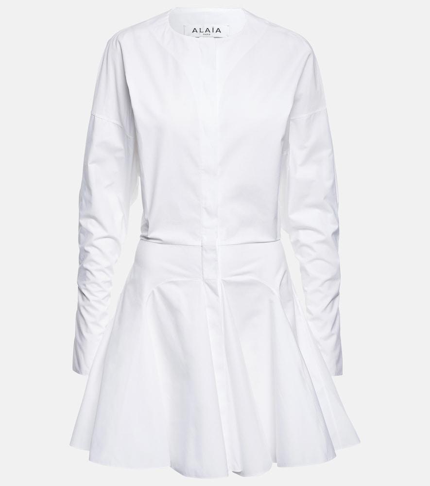 alaïa cotton poplin minidress