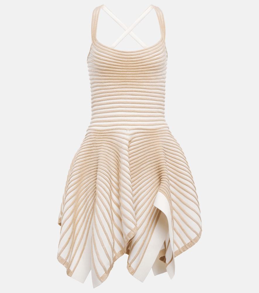 alaïa crêpe and chenille ballerina minidress