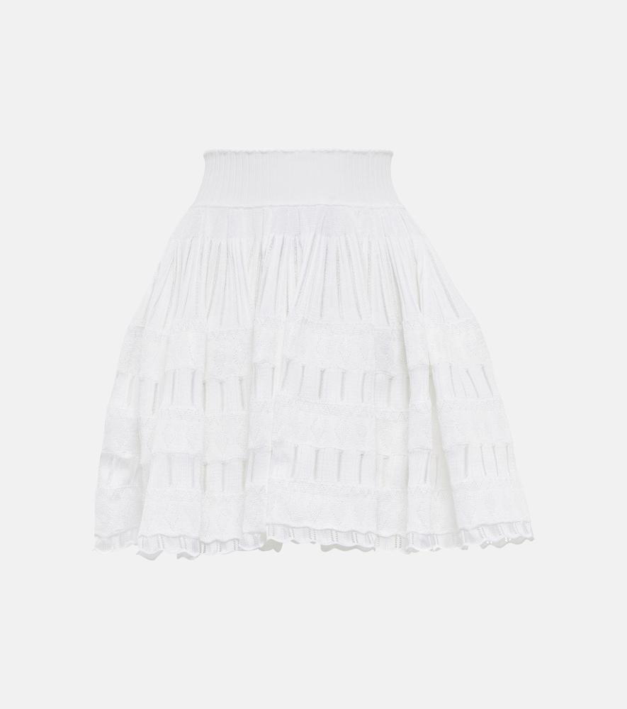 alaïa crinoline pleated miniskirt