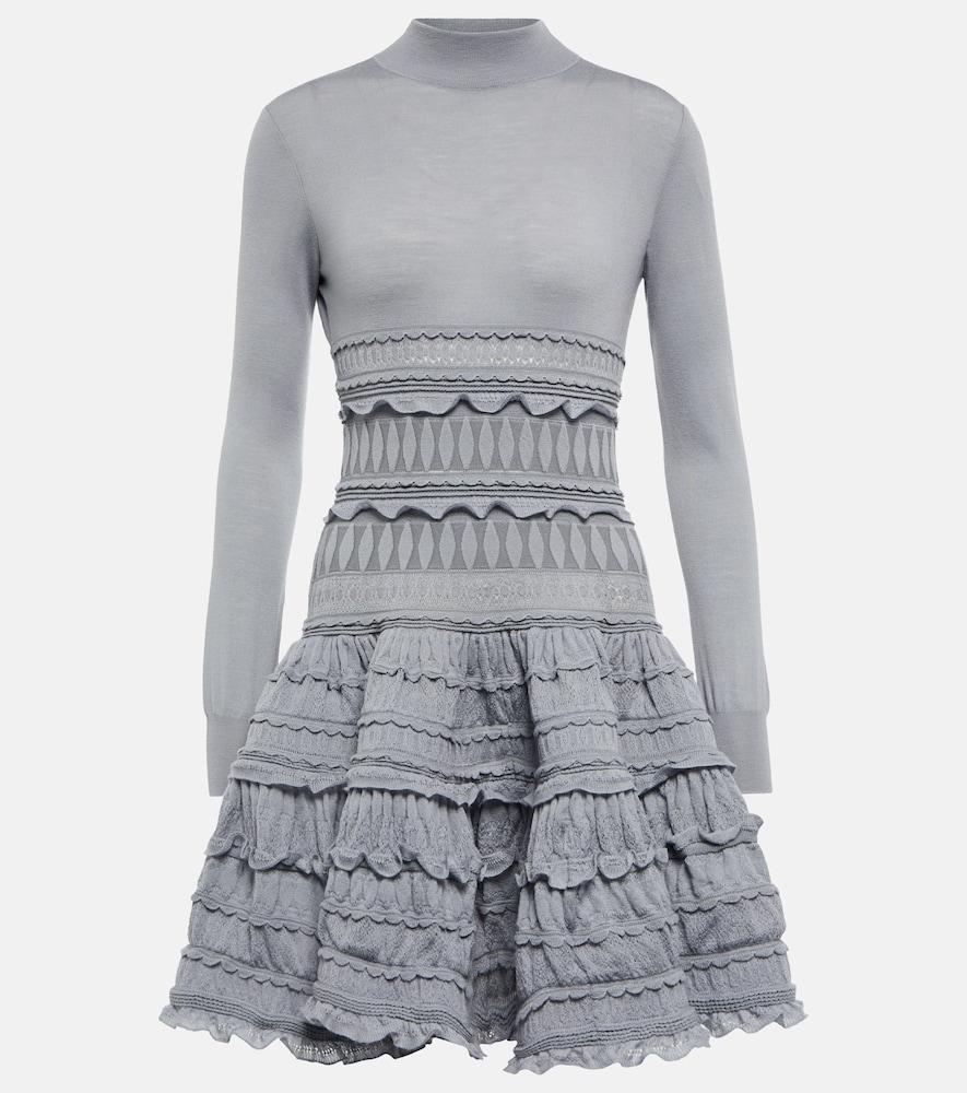 alaïa crinoline virgin wool minidress