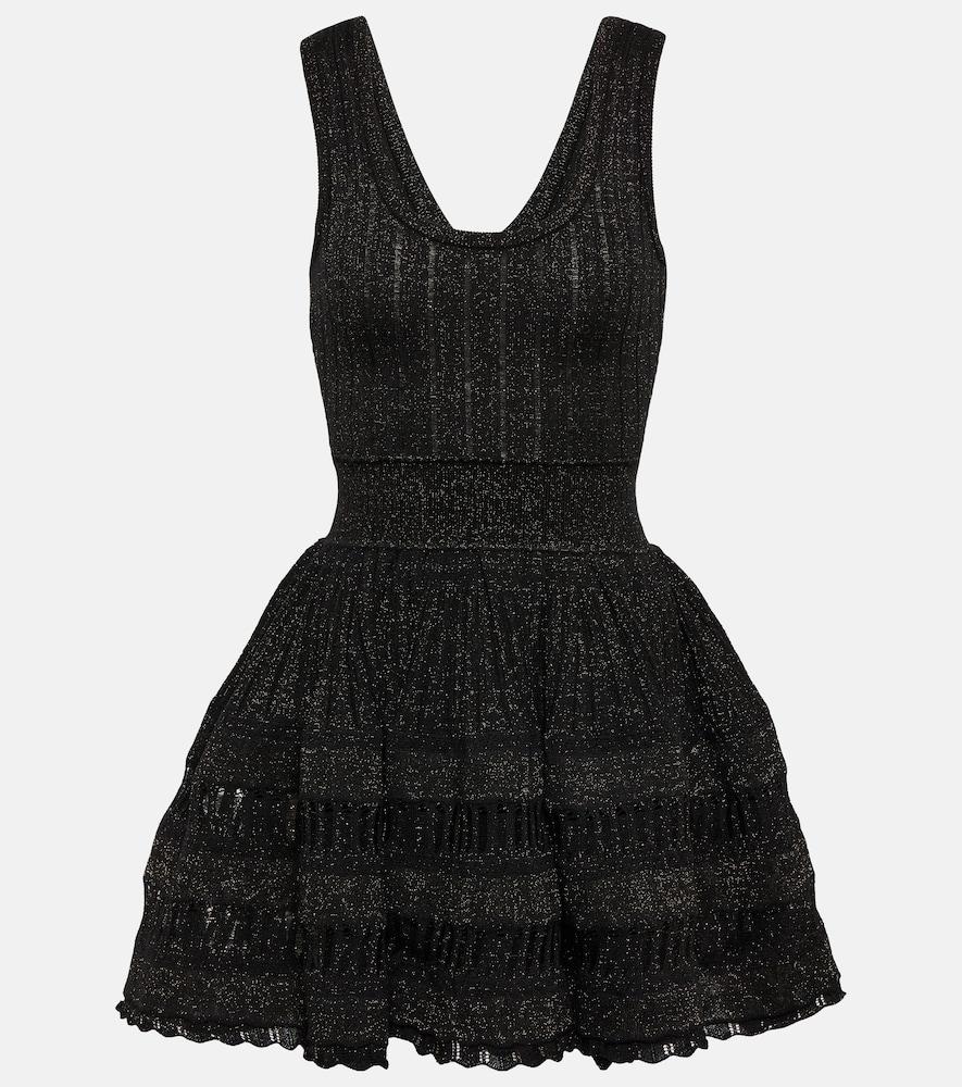 alaïa crinoline wool-blend minidress