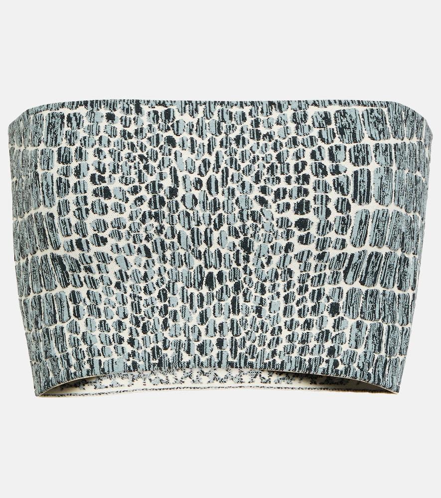 alaïa croc-effect bandeau top