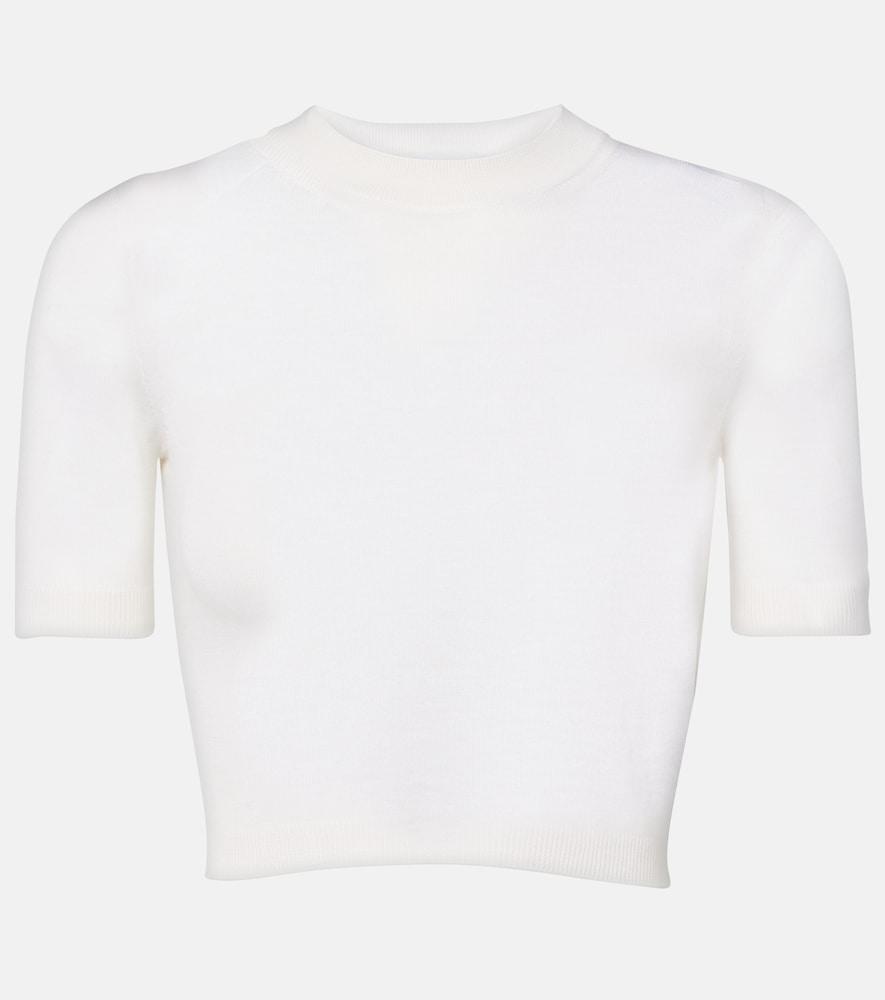 alaïa cropped cashmere top