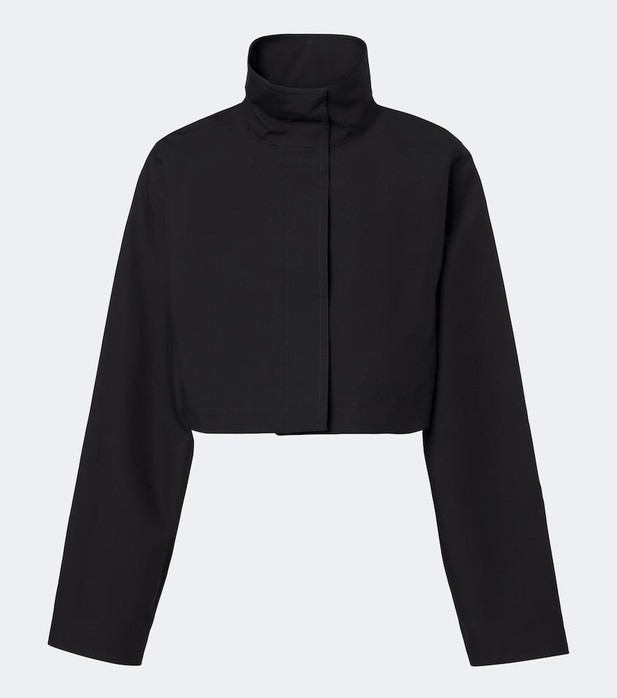 alaïa cropped cotton and silk jacket