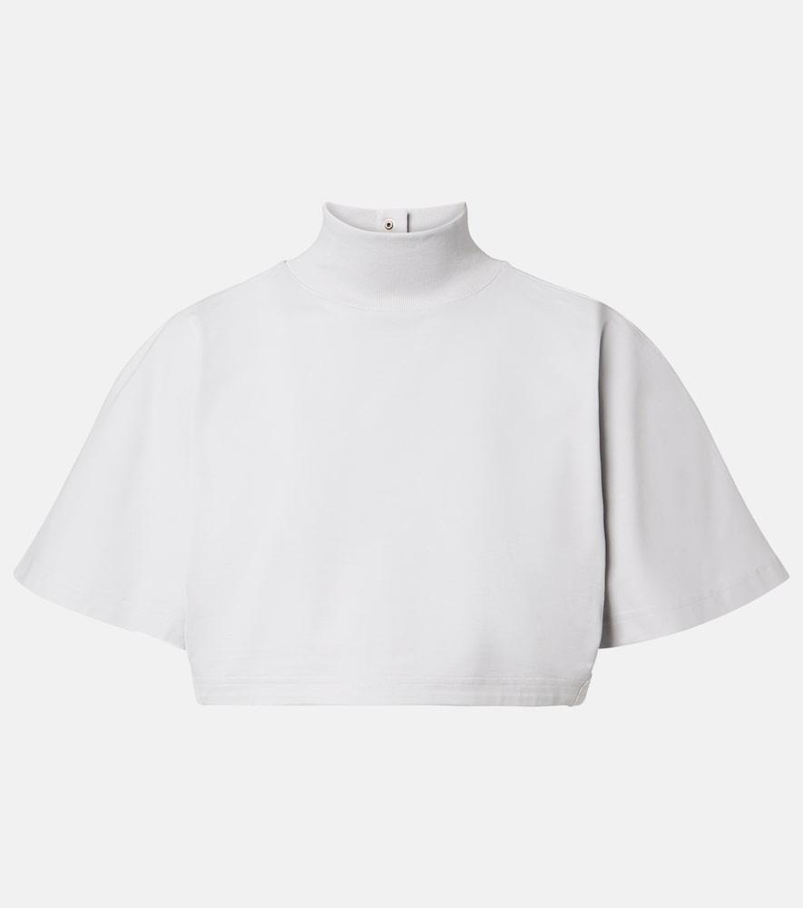 alaïa cropped cotton jersey t-shirt