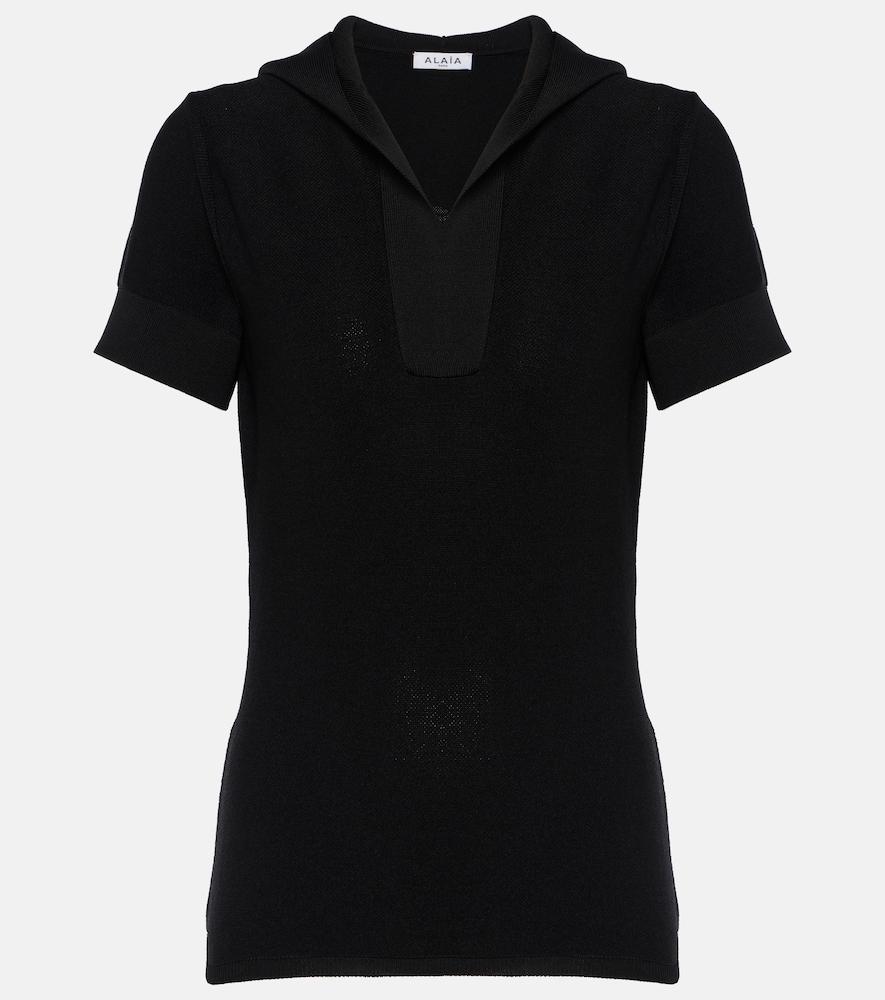 alaïa cropped knit top