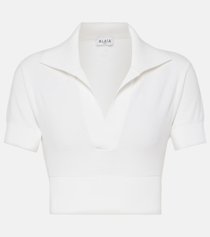 alaïa cropped polo shirt