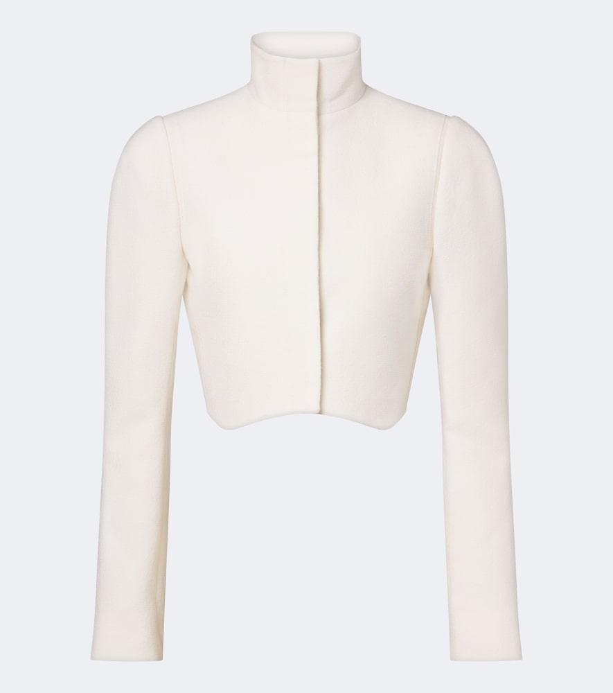 alaïa cropped wool jacket