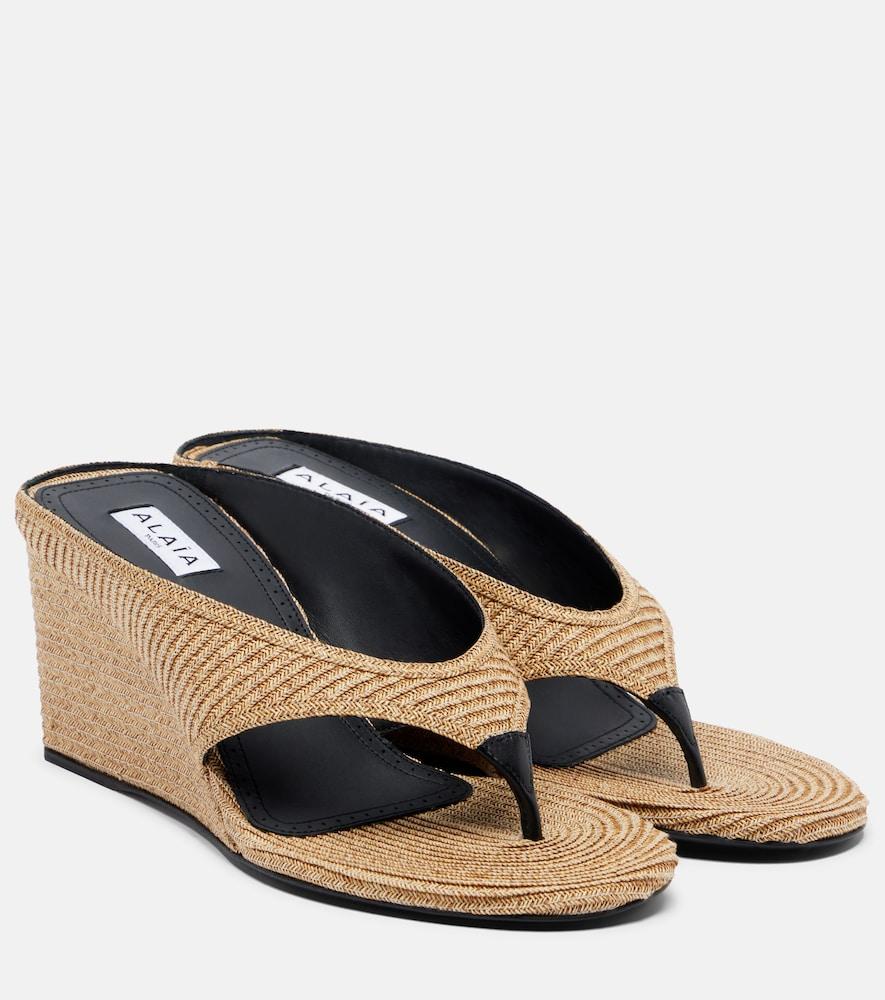 alaïa cube wedge sandals
