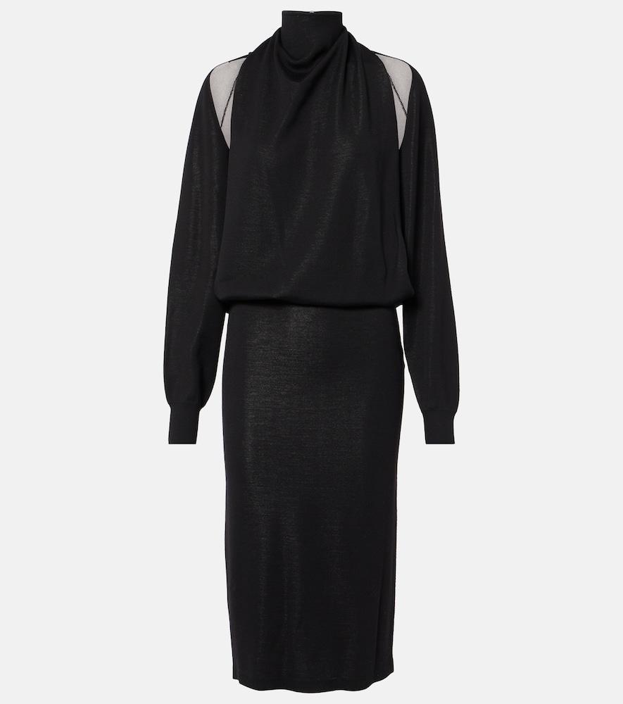 alaïa cut out midi dress