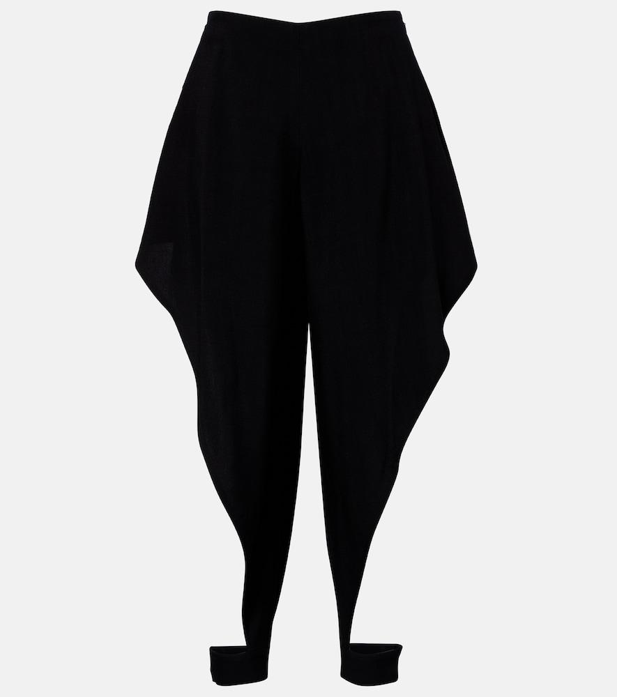 alaïa cutout ruffled tapered pants