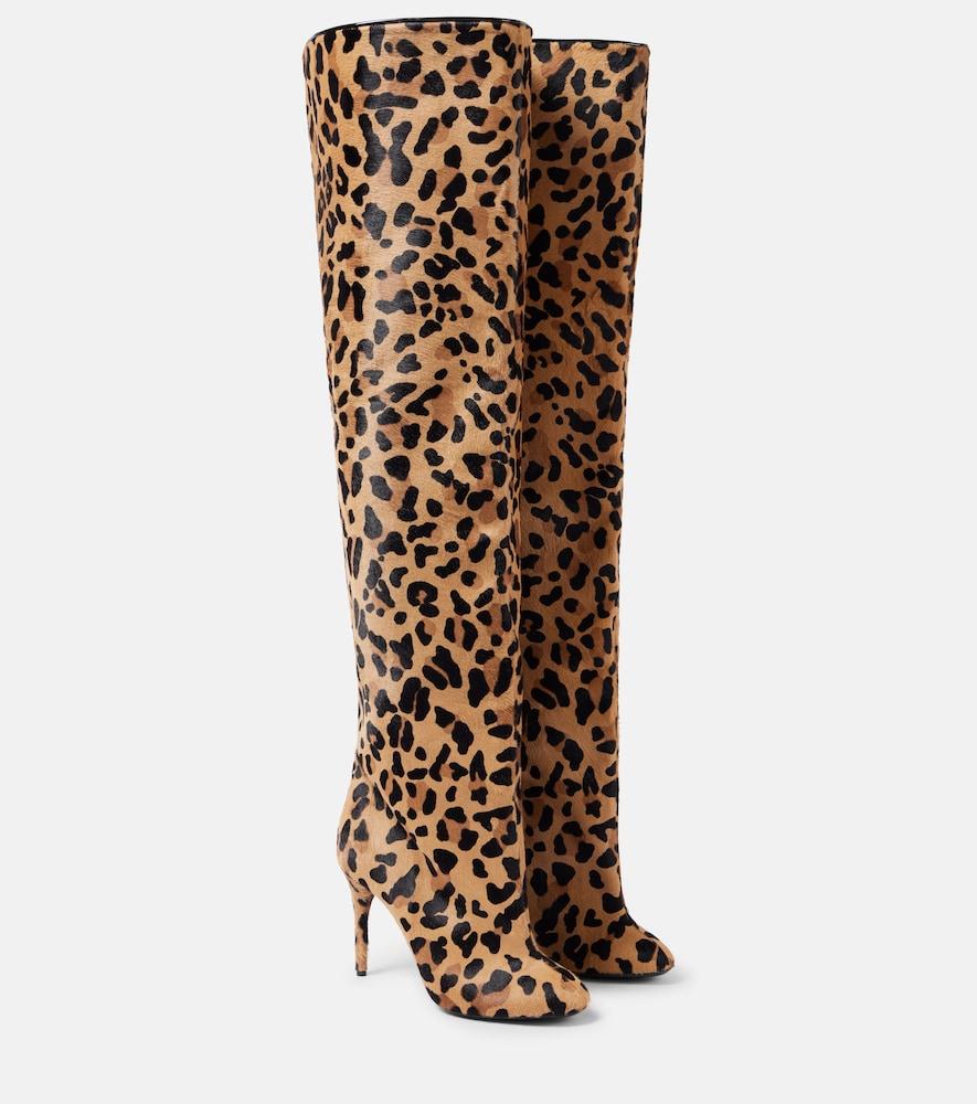 alaïa decollete 90 calf hair over-the-knee boots