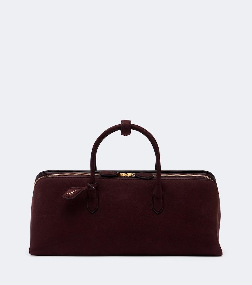 alaïa delta medium suede top handle bag