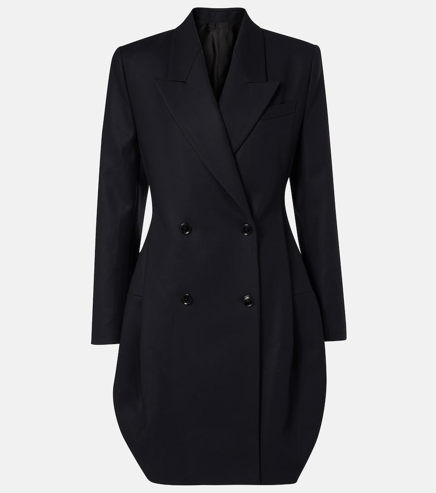 alaïa double-breasted cotton blazer dress