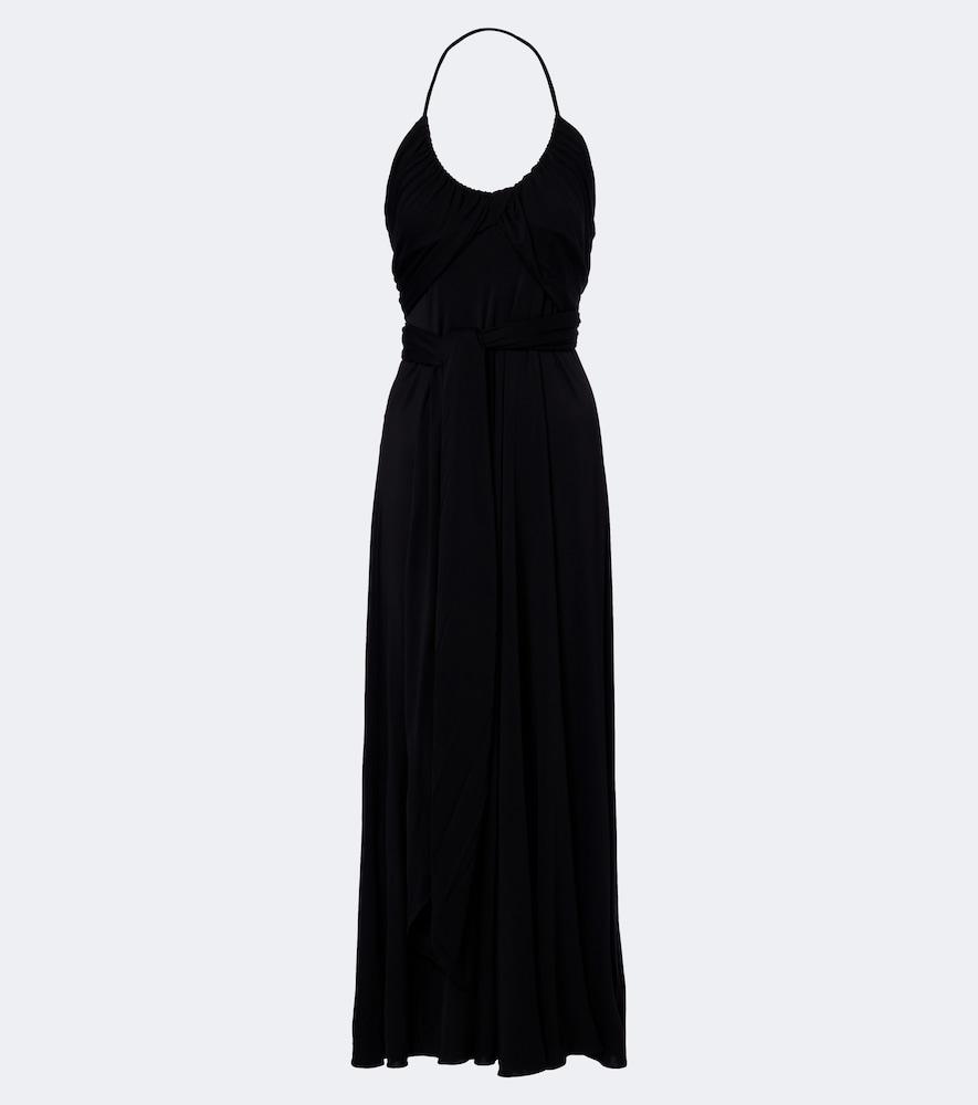 alaïa draped jersey maxi dress