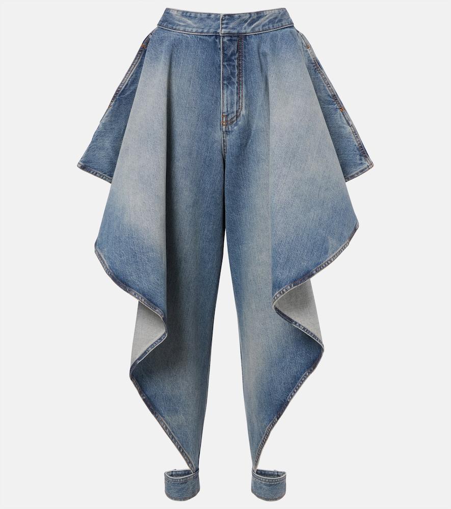 alaïa draped tapered jeans