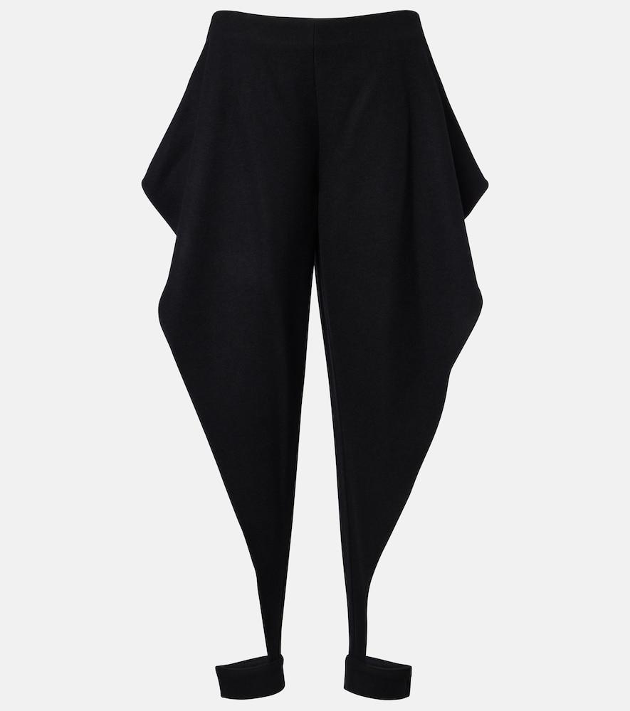 alaïa draped wool-blend pants