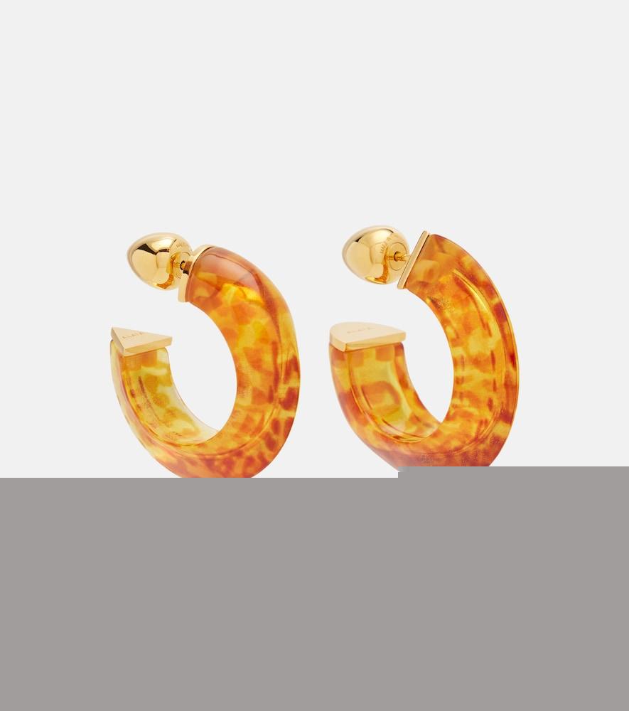 alaïa edge leopard-print hoop earrings