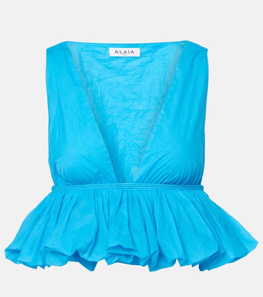 alaïa gathered crop top