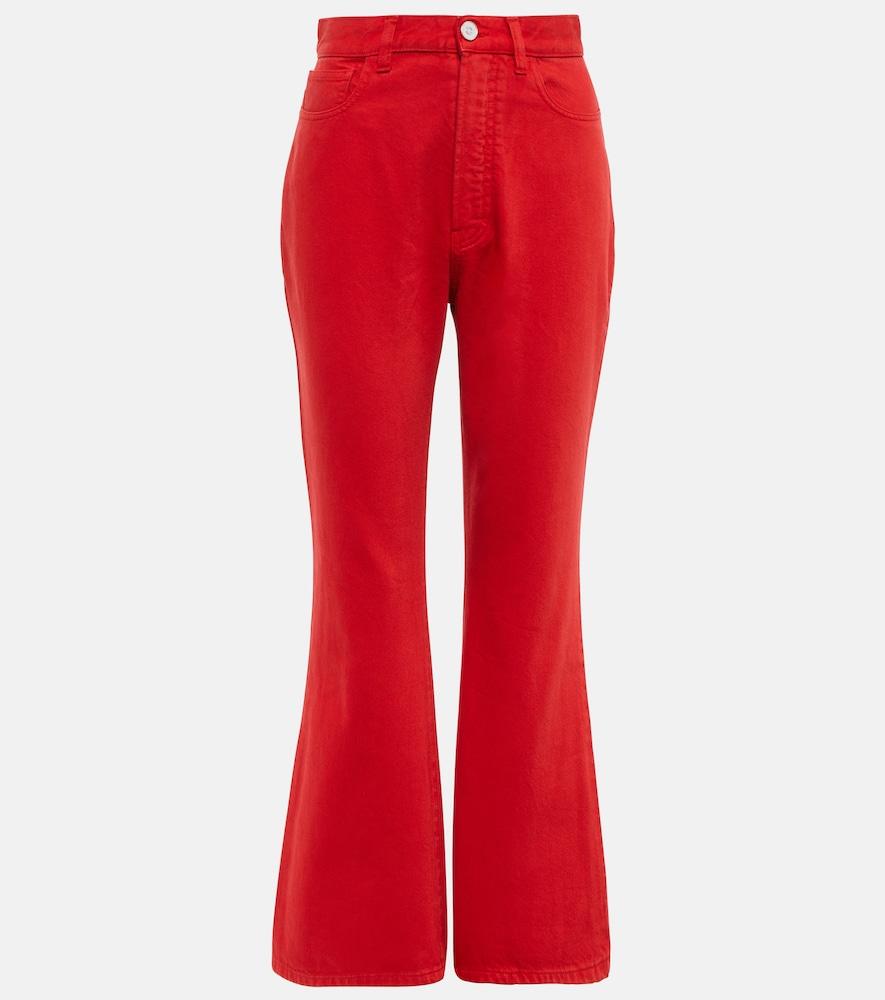 alaïa high-rise bootcut jeans