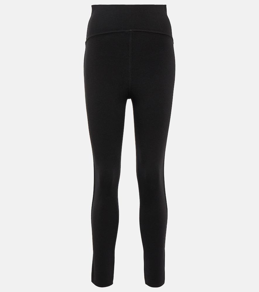 alaïa high-rise wool-blend leggings
