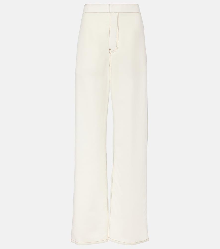 alaïa high-rise wool-blend wide-leg pants