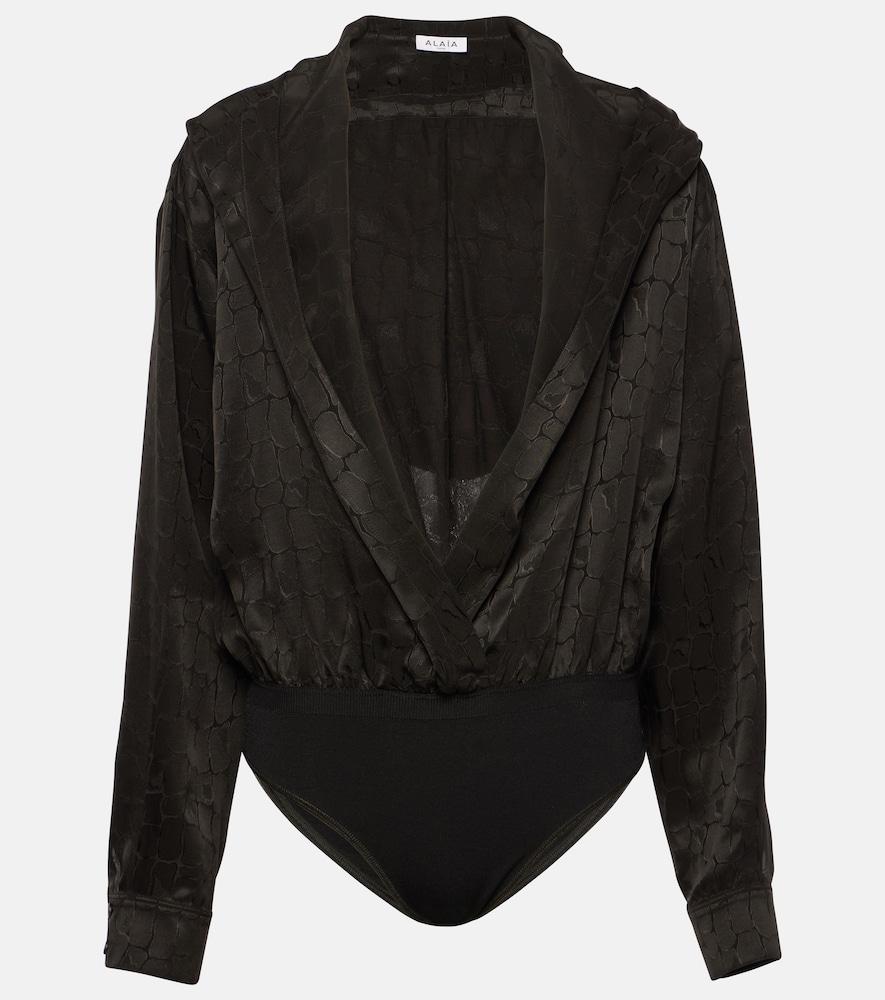 alaïa hooded bodysuit