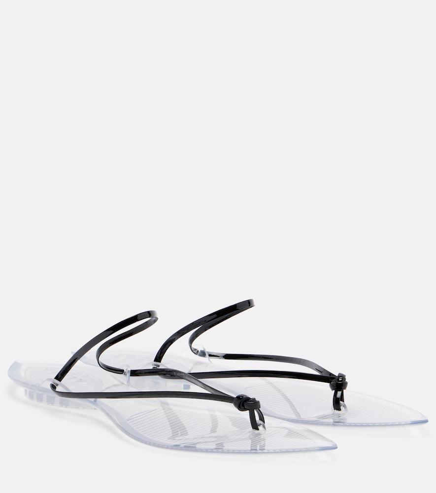 alaïa invisible leather thong sandals