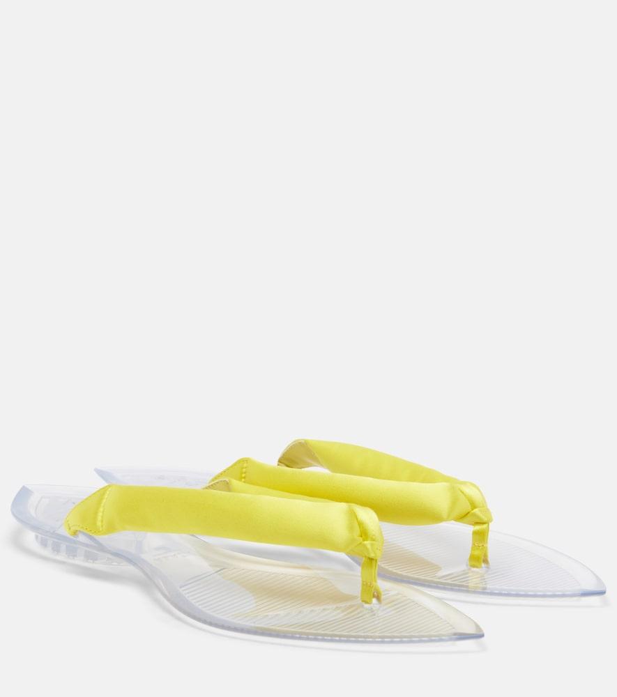 alaïa invisible satin thong sandals