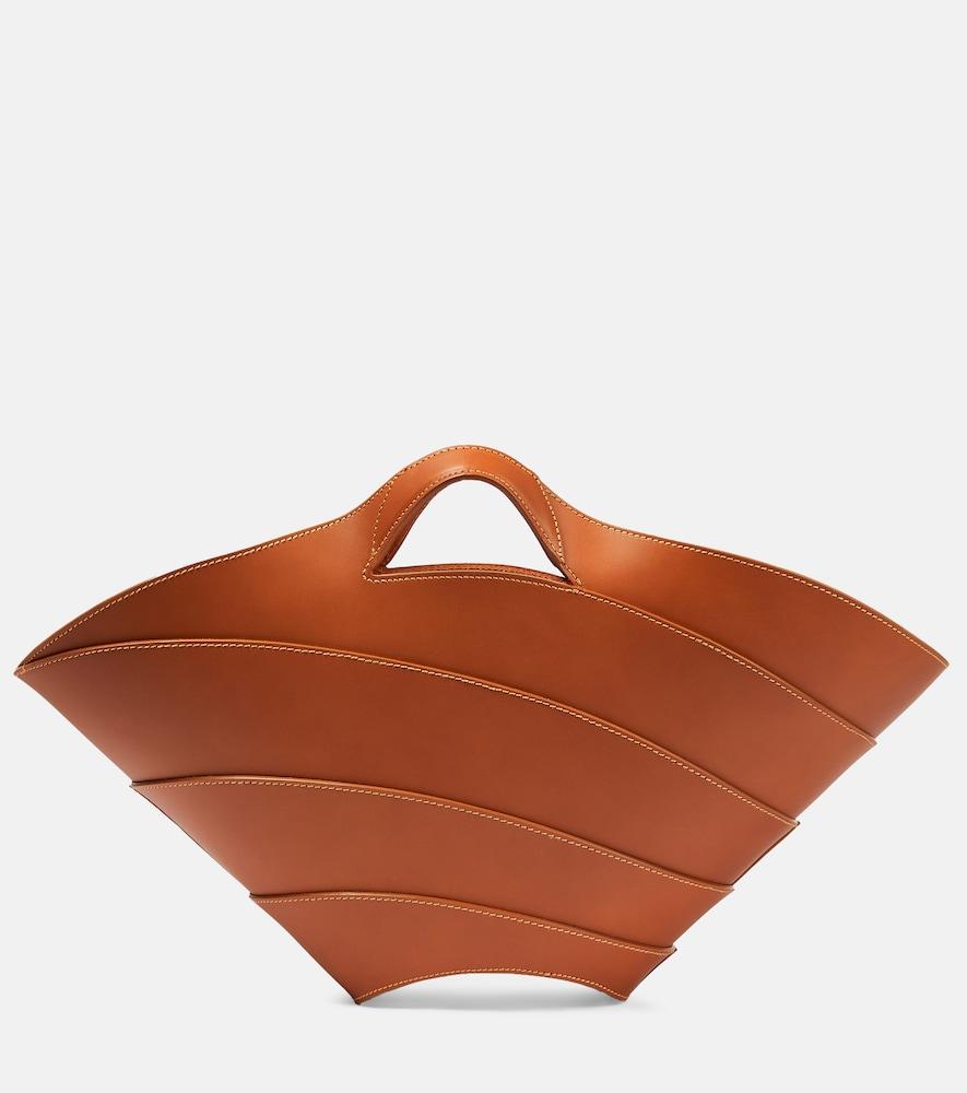 alaïa khaima medium leather tote bag