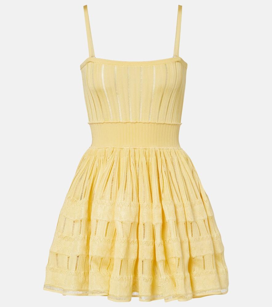 alaïa knitted minidress